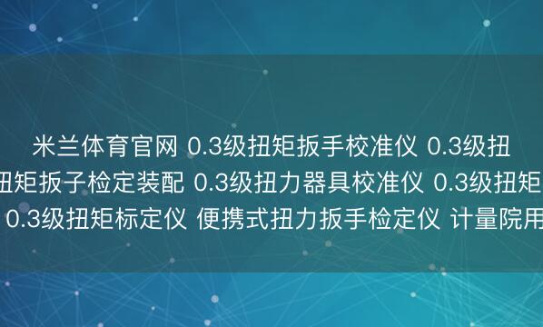 米兰体育官网 0.3级扭矩扳手校准仪 0.3级扭力扳手校验仪 0.3级扭矩扳子检定装配 0.3级扭力器具校准仪 0.3级扭矩标定仪 便携式扭力扳手检定仪 计量院用扭力扳手检定仪